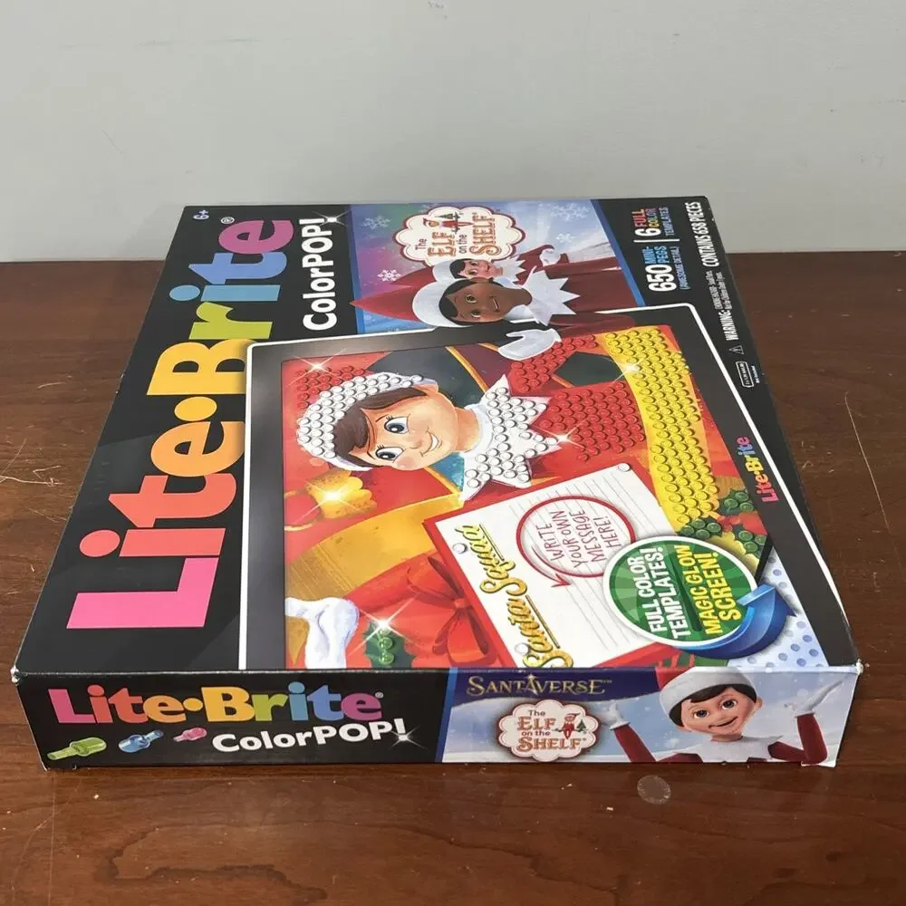 Lite Brite Color Pop Elf on The Shelf Christmas Light Up Toy 6 Templates NEW